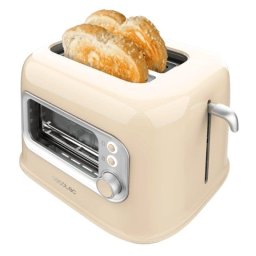 Tostador Cecotec RetroVision Beige 700 W Ventana Visualización y 2 Ranuras Extraanchas
