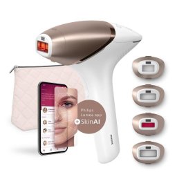 Depiladora IPL Philips Lumea 9900 BRI951/01 SenseIQ inalámbrica oro rosa