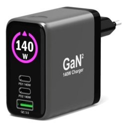 Cargador Port Designs 902140PEU USB-C GaN 140W con cable de 2 m y carga rápida