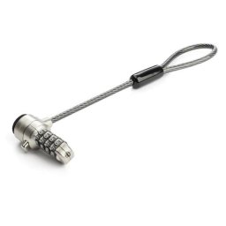 Cable de Seguridad StarTech.com Extensión 15cm Bucle 2.5cm Combinación 4 Dígitos Negro/Plata