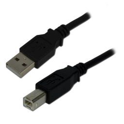 Cable USB 2.0 MCL 5 m USB A/USB B Negro