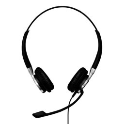Auriculares Epos Impact SC 660 con cable, cancelación de ruido y micrófono, negro y plata