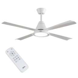 Ventilador de Techo con Luz Jata JVTE4235 Motor DC 132 cm 6 Velocidades Mando Temporizador Función Invierno