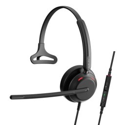 Auriculares EPOS IMPACT 730 con cable USB-C y adaptador USB-A para llamadas y música negros