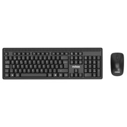 Teclado Nilox NXKMWE011 de membrana inalámbrico con ratón óptico 1600 DPI
