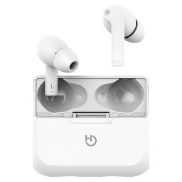 Auriculares Hiditec Fenix TWS inalámbricos Bluetooth para llamadas y música con carga rápida y protección IP5X blancos