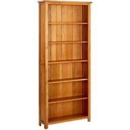 vidaxl vidaX Estantería de 6 niveles de madera maciza de roble 80x22,5x180 cm