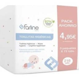 Farline Tri-Pack Toallitas Bebé 3 X 72 uds