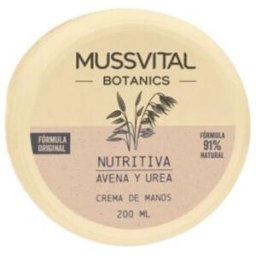 MUSSVITAL Botanics Crema de Manos Nutritiva Avena y Urea 200 ml