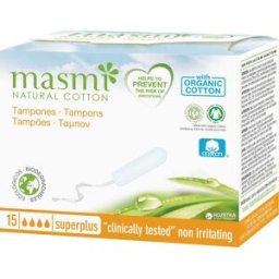 MASMI Natural Cotton Tampones Digital Super Plus 15 uds