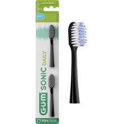 Gum Sonic Recambio Cepillo Dientes Negro 2 uds