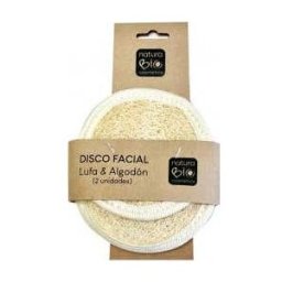 NaturaBIO Cosmetics Disco Facial Lufa y Algodón 2 uds