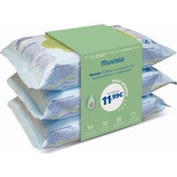 Mustela Toallitas Limpiadoras Aguacate Bio 3x60 uds