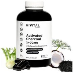 Hivital Foods Activated Charcoal 2400 mg 240 caps