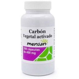 Mensan Carbón Vegetal Activado 450 mg 100 caps