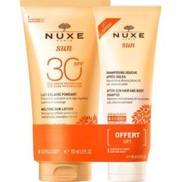Nuxe Sun Leche Solar Fundente SPF30 150 ml + Champú-Gel de Ducha After Sun 100 ml