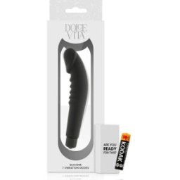 DOLCE VITA Realistic Pleasure Vibrador Silicona Negro 1 ud