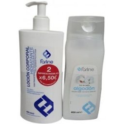 Farline Pack Loción Hidratante + gel Baño Algodón