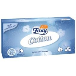 Foxy Pañuelos Faciales Cotton Ultra Suaves 90 uds