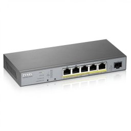 Switch Zyxel GS1350-6HP Switch Gestionado L2 5 Puertos Gigabit PoE + 1 SFP