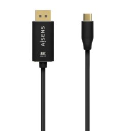 Cable conversor Aisens USB-C a DisplayPort 8K 60Hz 1.8m Negro