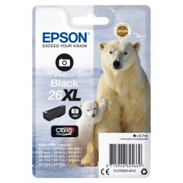 Cartucho de Tinta Original Epson Polar Bear 26XL XL Negro Foto