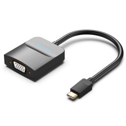 Adaptador Vention TDDBB USB Tipo-C a VGA 1920x1080p 60Hz ABS Cable 0,15m