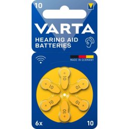 Pila para audífonos VARTA 10 PR70 Zinc-Aire 1,45 V 6 unidades