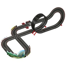 Conjunto de pistas y vehículo Carrera Mario Kart Mach 8 1:43 Negro/Rojo