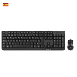 Teclado NGS Cocoa Kit alámbrico completo con ratón óptico 1000 dpi QWERTY