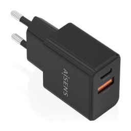 Cargador GaN Aisens A110-1026 20W USB-C PD3.0/USB-A QC3.0