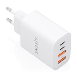 Cargador GaN 32W Aisens 2xUSB-C PD3.0 2xUSB-A Blanco