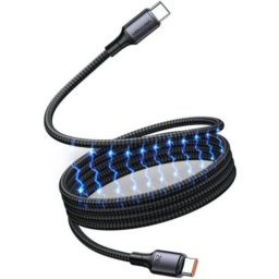 Cable Magnético USB-C Vention TSA 5A 240W 1m Trenzado Negro