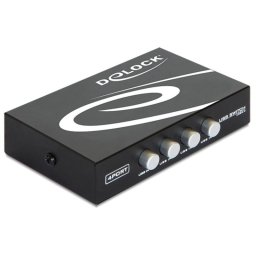 Conmutador USB DeLOCK alámbrico 4 entradas USB 2.0 tipo B