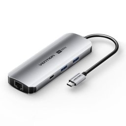 Docking Station Vention TQMHB USB-C 9 en 1 HDMI 4K 60Hz USB 3.0 Ethernet PD