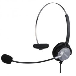 Hama Headset Mono Auricular Negro/Plata
