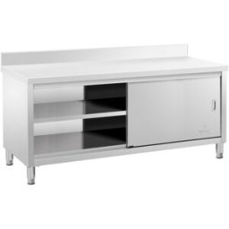 Mueble neutro de acero inoxidable - ECO - 200 x 60 cm - 600 kg - antisalpique - Royal Catering 10011671