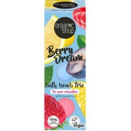 Organic Shop Trío Bombas Baño Berry Dream 3x85 g