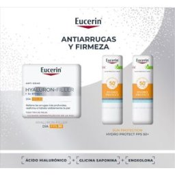 Eucerin Pack Antiedad Hyaluron-Filler Crema de Día Fps 30 50 ml + 2 Minis Sun Hydro Protect Fps 50+ 2 X5 ml