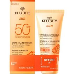 Nuxe Sun Crema Solar Fundente Facial SPF50 50 ml + Leche Refrescante After Sun 50 ml