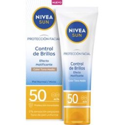 NIVEA Sun Crema Solar Facial Control Brillos SPF50 40 ml