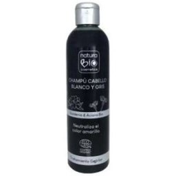 NaturaBIO Cosmetics Champú Cabello Blanco y Gris 250 ml