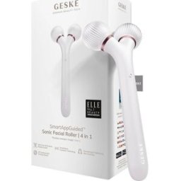 GESKE SmartAppGuided Sonic Facial Roller 4 In 1 White Rose Gold 1 ud