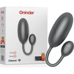 ONINDER Tokyo Huevo Vibrador Negro 7,5x3 2 cm Free App 1 ud