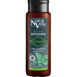 NaturVital Champú Anticaspa Refrescante Cabello Graso 300 ml