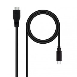 Cable Nanocable USB-C a Micro-USB 1 m USB 3.2 Gen 1 Negro