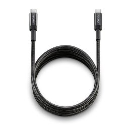 Cable USB-C a USB-C NGS KNOT 65W-2 2 metros Negro