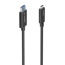 Cable USB 3.2 Gen2x1 AISENS A157-0925 15m USB-A a USB-C Fibra Óptica 10Gbps Negro