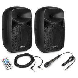 Altavoces Vonyx Fiesta Bluetooth 400W con LED y karaoke