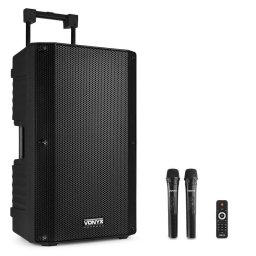Altavoces Vonyx Karaoke Portátiles Bluetooth 1000W con micrófonos y control remoto